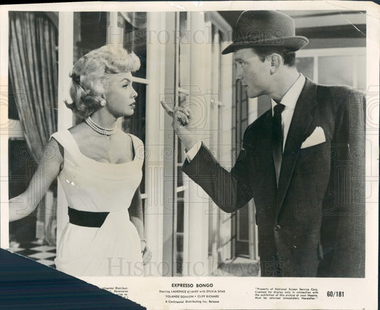 1960 Actors Lawrence Harvey & Sylvia Syms Press Photo - Historic Images