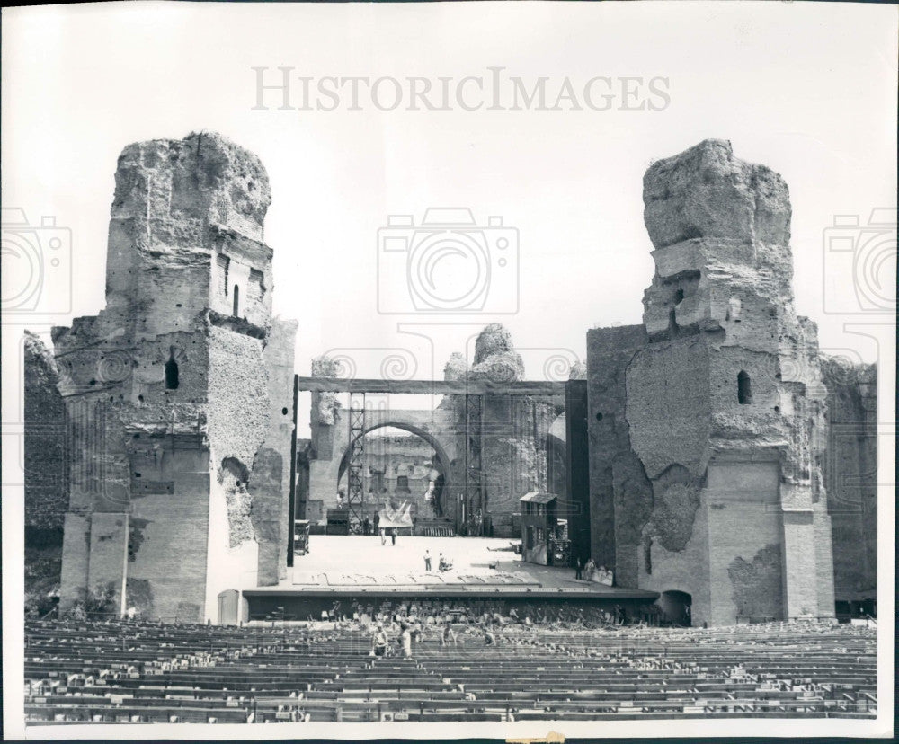 1949 Rome Baths of Caracalla Theater Press Photo - Historic Images