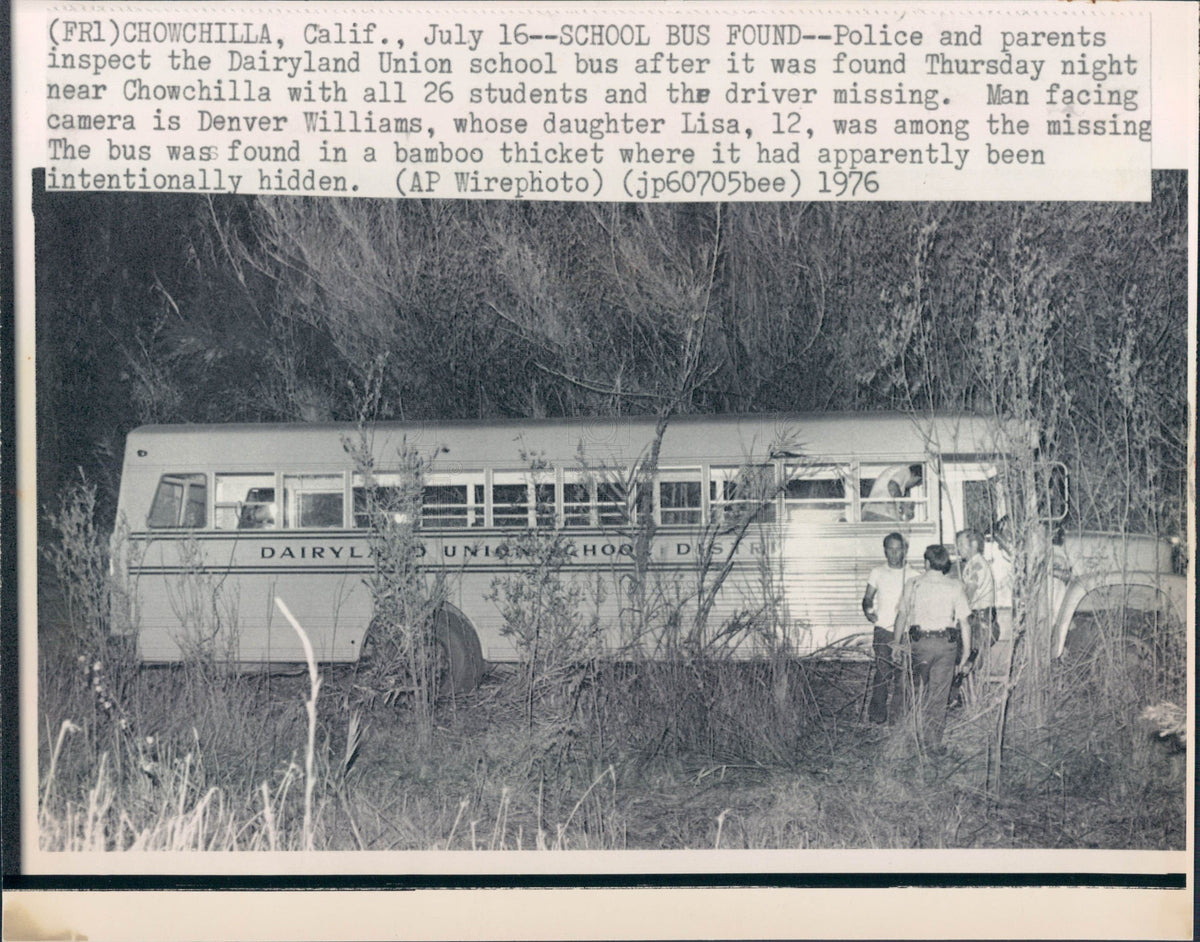 1976 California School Kids Kidnapped Press Photo - Historic Images