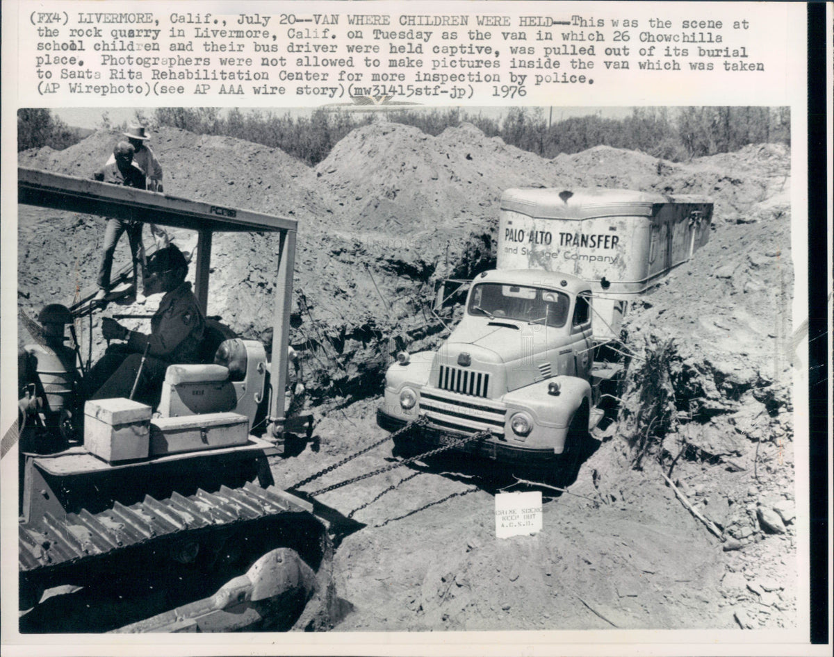 1976 California School Kids Kidnapped Press Photo - Historic Images