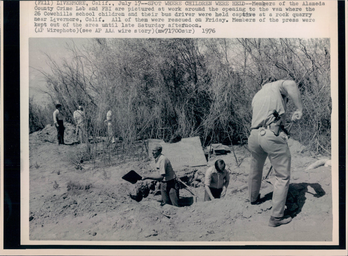 1976 California School Kids Kidnapped Press Photo - Historic Images