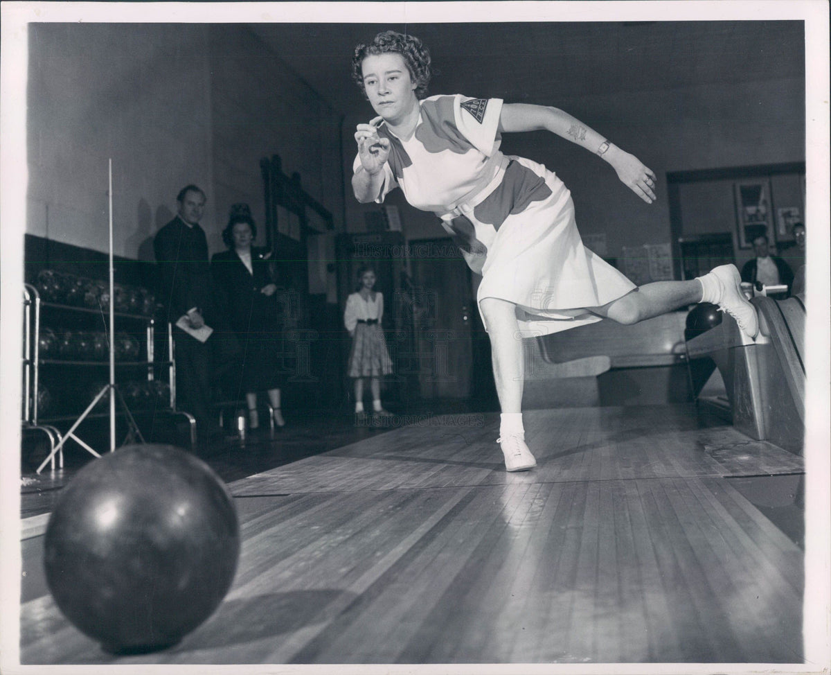 1948 Bowling HOF Doris Knechtges Press Photo - Historic Images