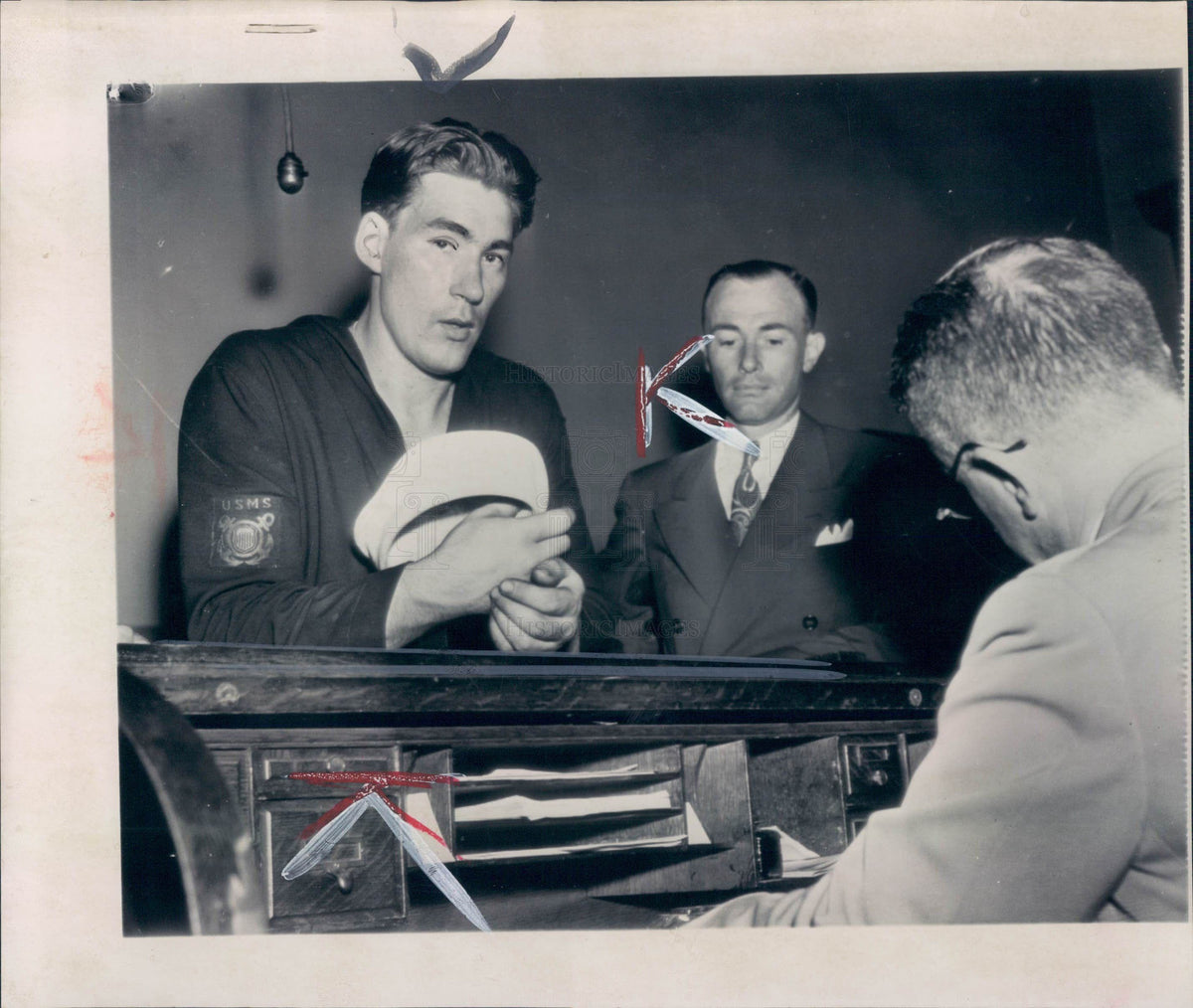 1943 Detroit Nazi Spy Suspect Hoffman Press Photo - Historic Images