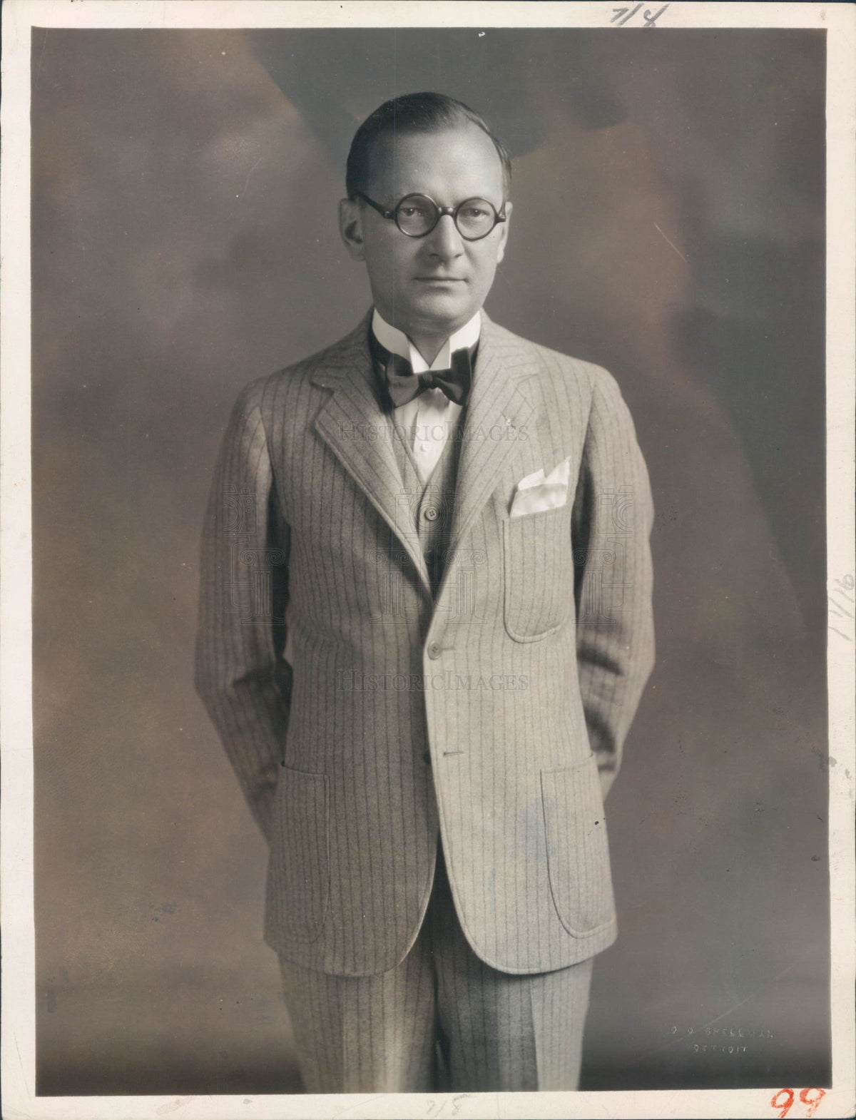 1930 Detroit Symphony Victor Kolar Press Photo - Historic Images