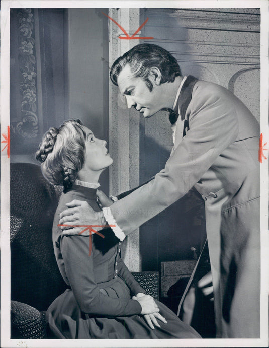 1961 Actors Sally Ann Howes Z Scott Press Photo - Historic Images