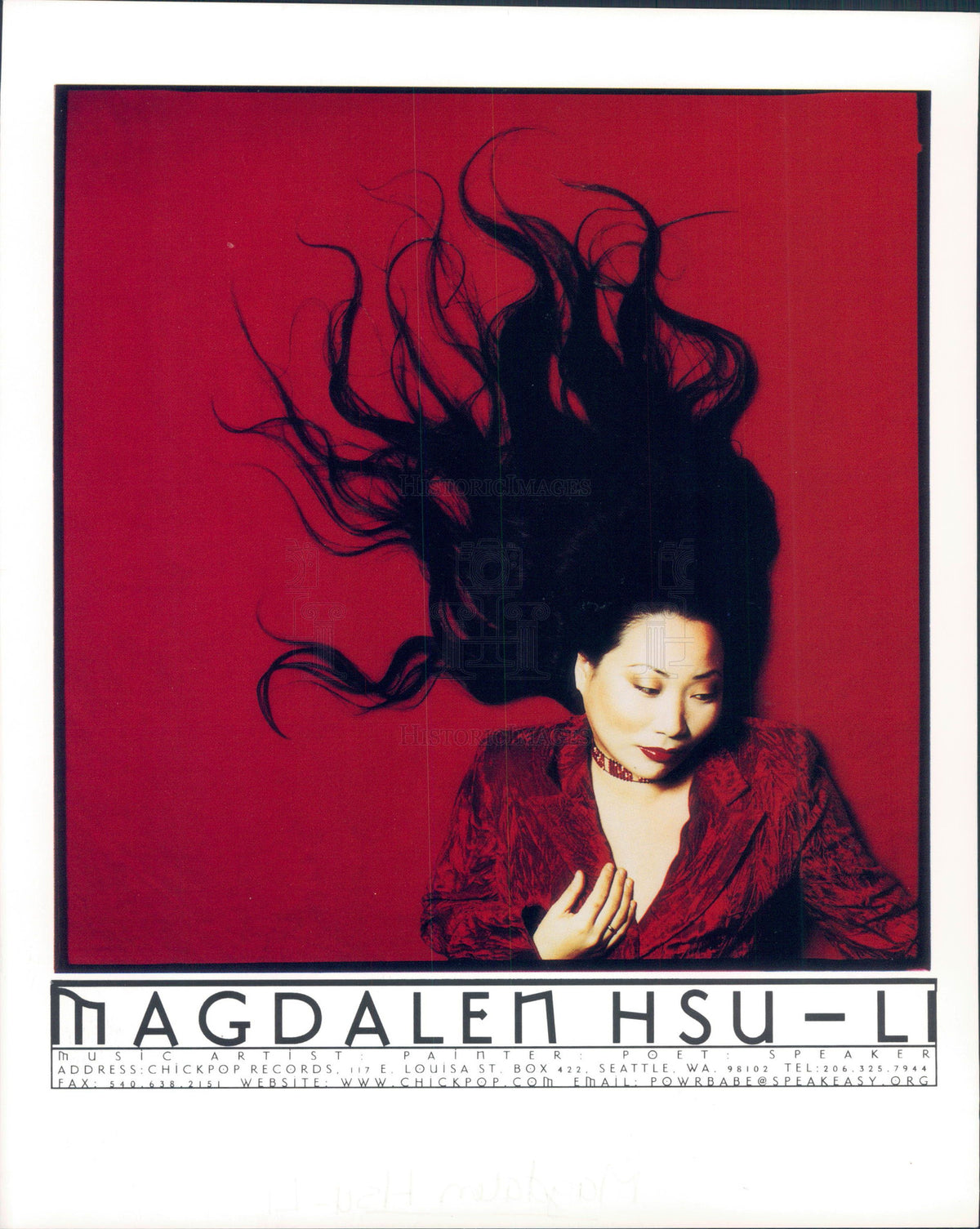 2002 Singer Painter Magdalen Hsu-Li Press Photo - Historic Images