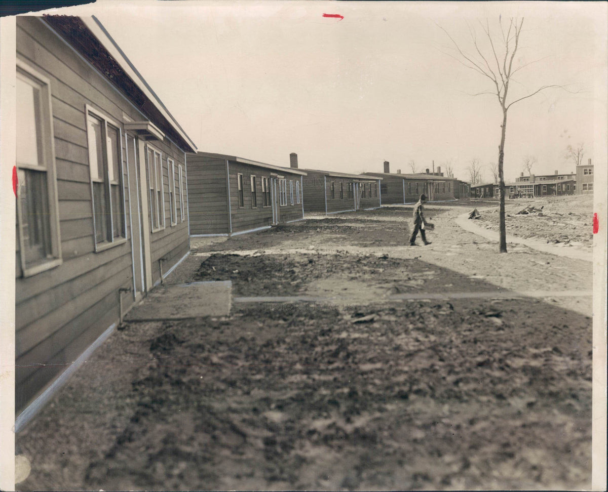 1942 Michigan Centerline Housing Project Press Photo - Historic Images