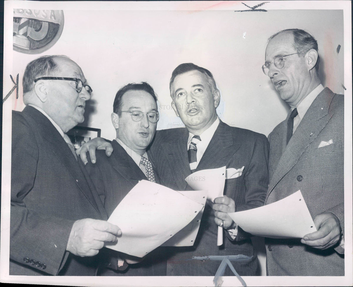 1948 Detroit Barber Shop Quartet Singing Press Photo - Historic Images