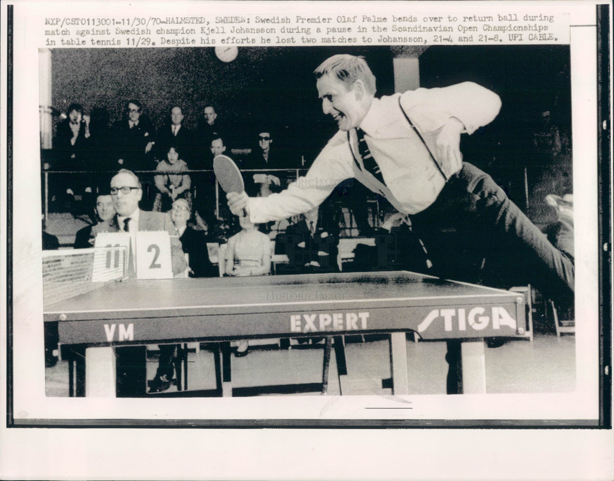 1970 Swedish Premier Olaf Palme Press Photo - Historic Images