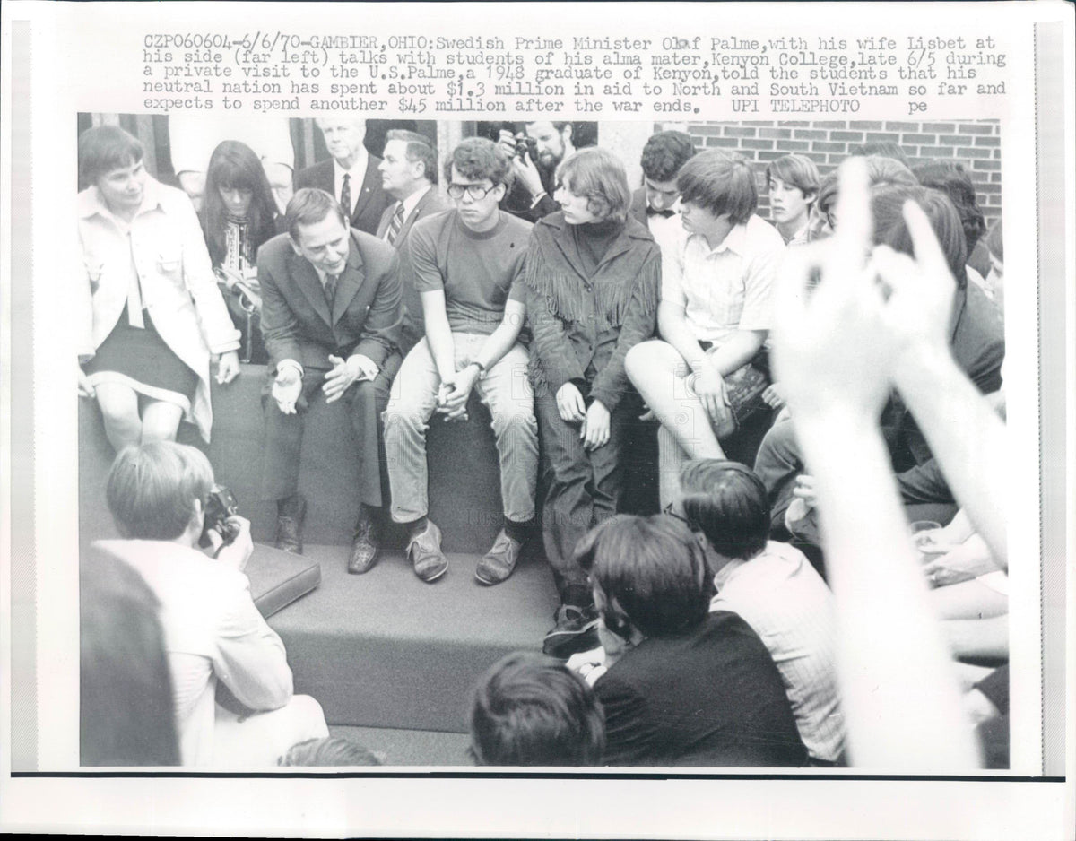 1970 Swedish Premier Olaf Palme Press Photo - Historic Images