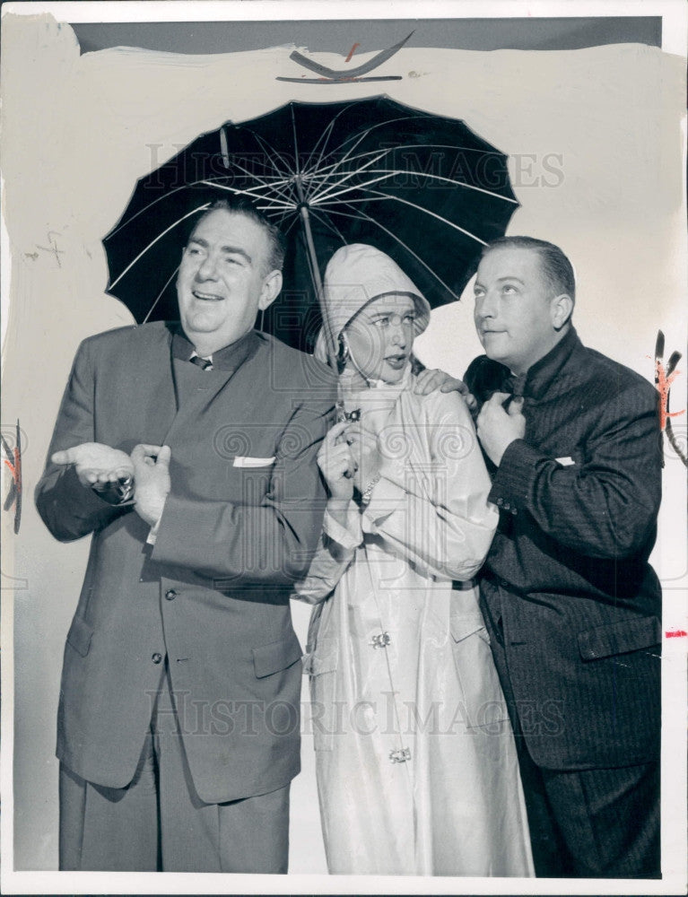 1958 Comedians Bob and Ray Tedi Thurman Press Photo - Historic Images