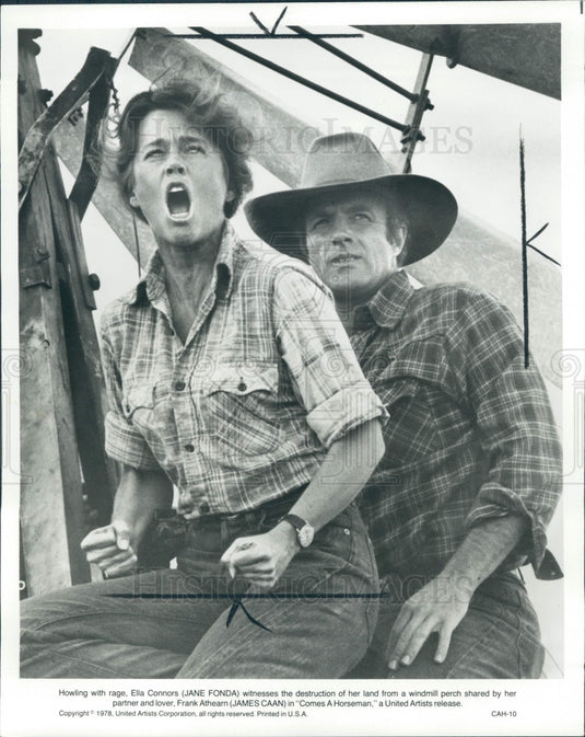 1978 Actors James Caan Jane Fonda Press Photo - Historic Images