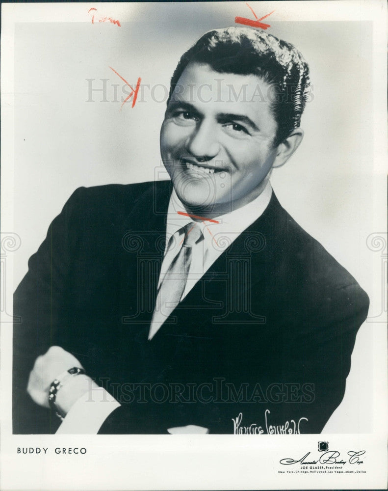 1962 Singer Pianist Buddy Greco Press Photo - Historic Images