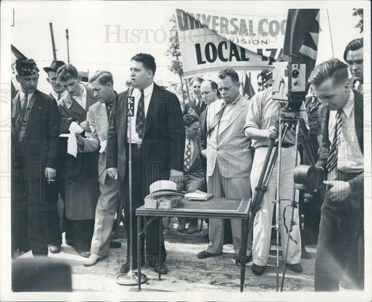 1937 Detroit UAW Director Frankensteen Press Photo - Historic Images