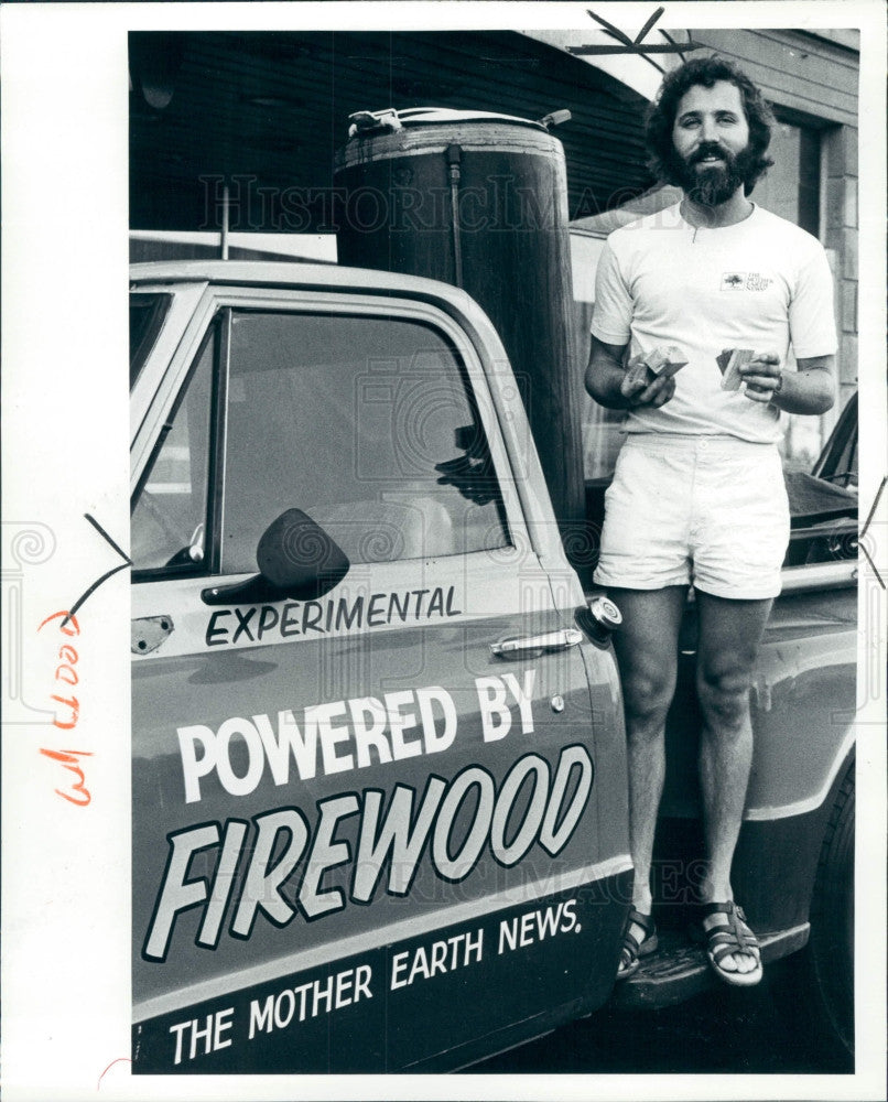 1982 Detroit Firewood Powered Car Press Photo - Historic Images