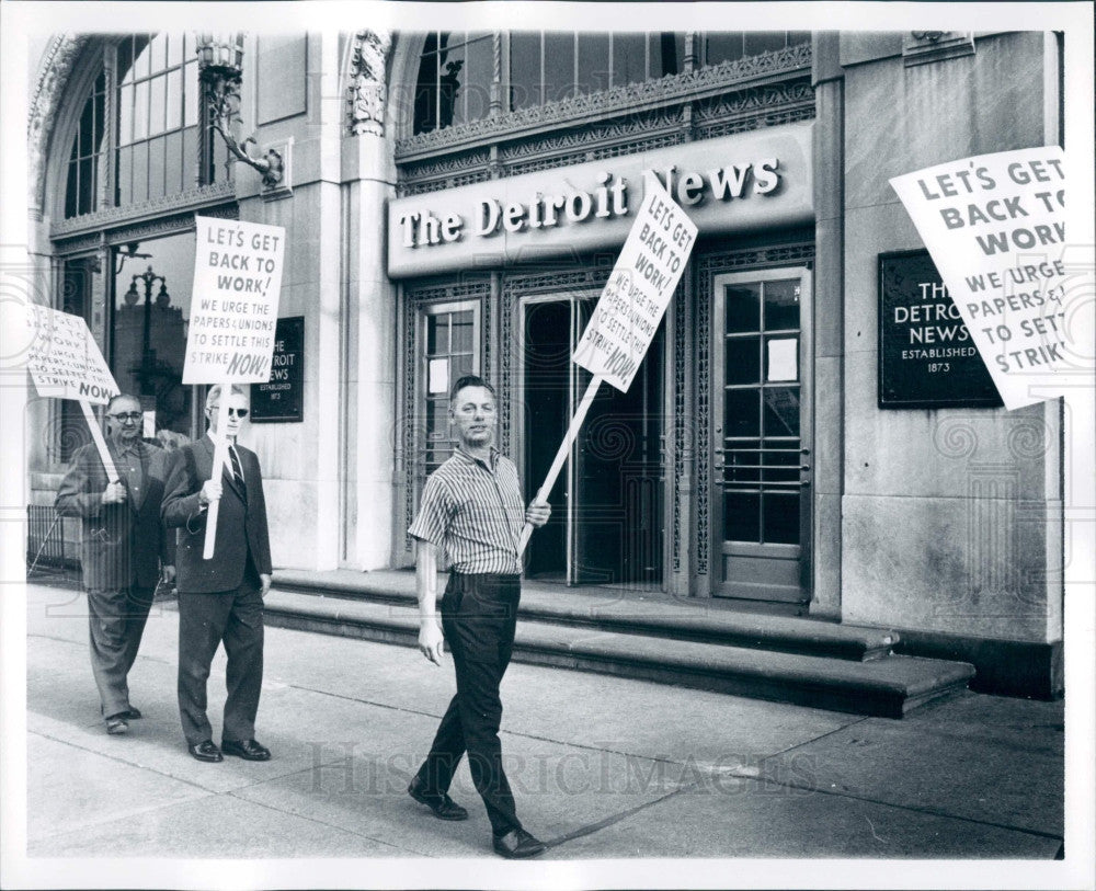 1964 Detroit News Strike Press Photo - Historic Images