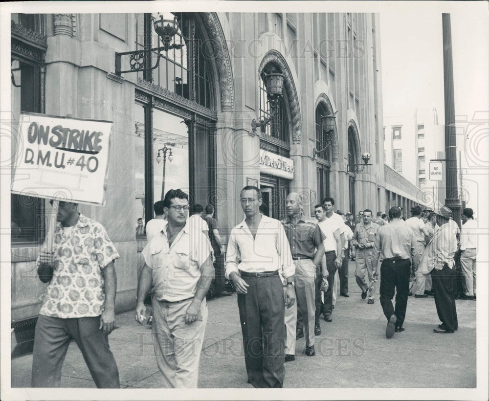 1957 Detroit News Strike Press Photo - Historic Images