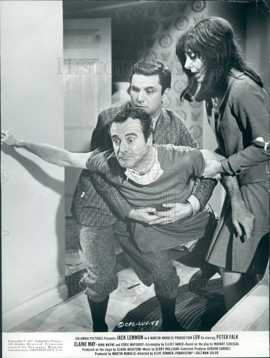 1969 Actors Peter Falk and Elaine May Press Photo - Historic Images