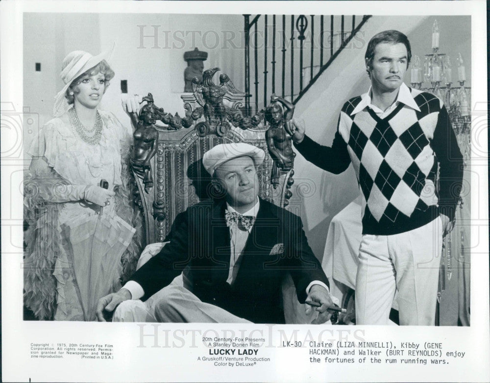 1976 Actors Gene Hackman/Burt Reynolds Press Photo - Historic Images