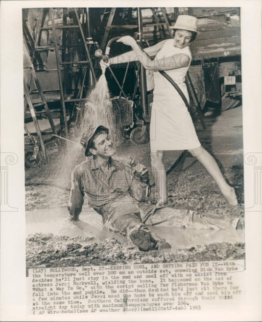 1963 Actors Dick Van Dyke & Jerri Markwell Press Photo - Historic Images