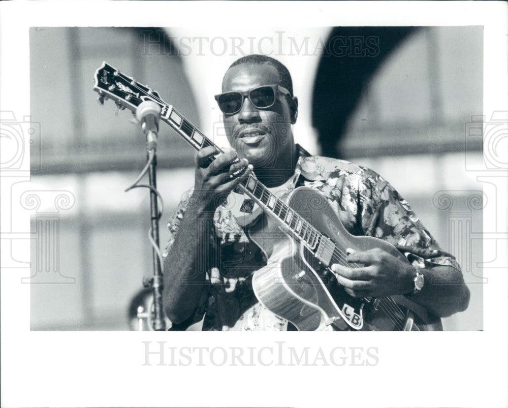 1991 Jazz Musician/Singer Calvin Brooks Press Photo - Historic Images