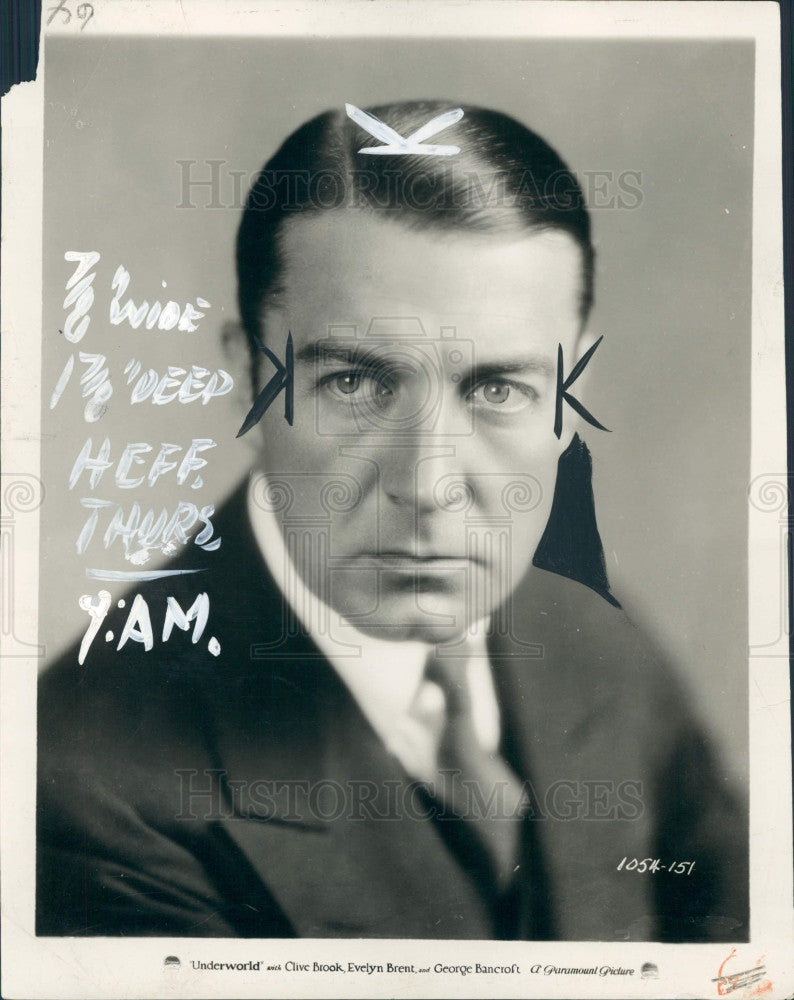 1927 Actor Clive Brook Press Photo - Historic Images