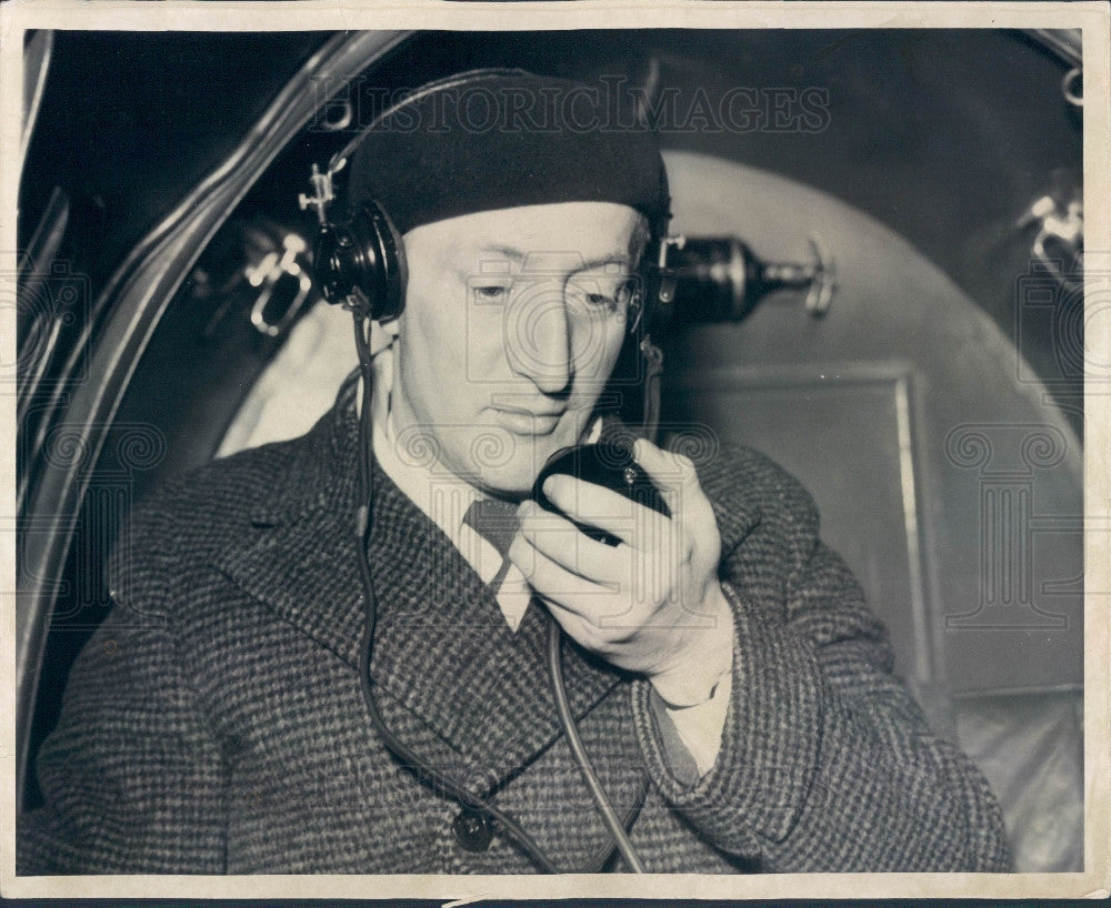 1936 Detroit Sports Announcer Ty Tyson Press Photo - Historic Images