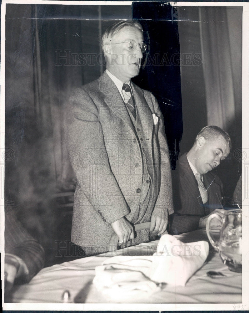 1939 Detroit Sports Announcer Ty Tyson Press Photo - Historic Images