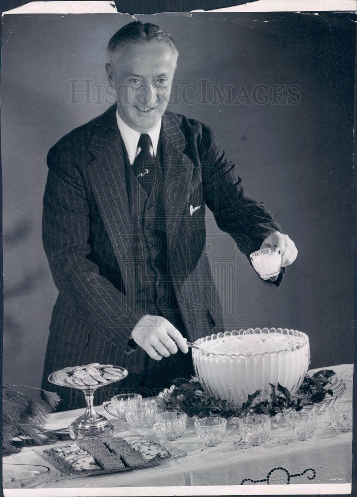 1947 Detroit Sports Announcer Ty Tyson Press Photo - Historic Images