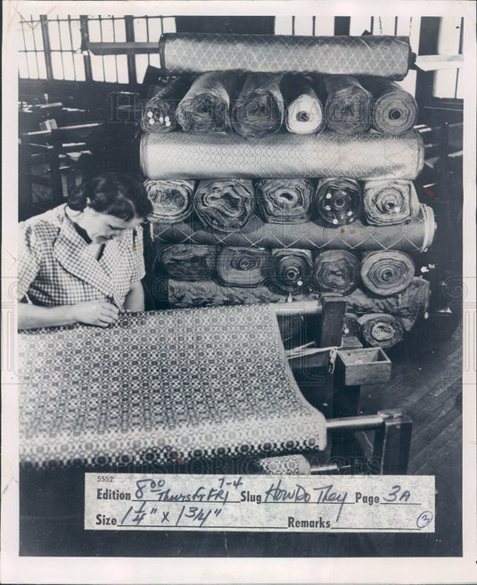 1947 Textile Industry Hafner Co. Press Photo - Historic Images
