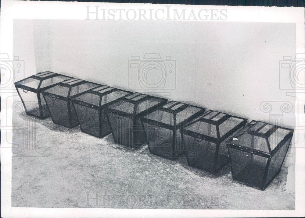 1947 Madrid Spain Voting Boxes Press Photo - Historic Images