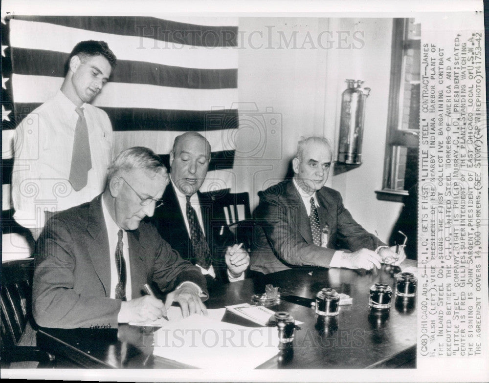 1942 IN Inland Steel Pres James Walsh Press Photo - Historic Images