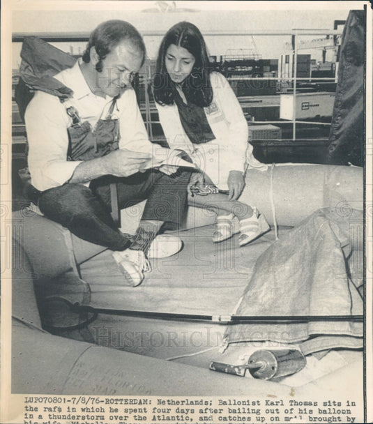 1976 Balloonist Karl Thomas Press Photo - Historic Images