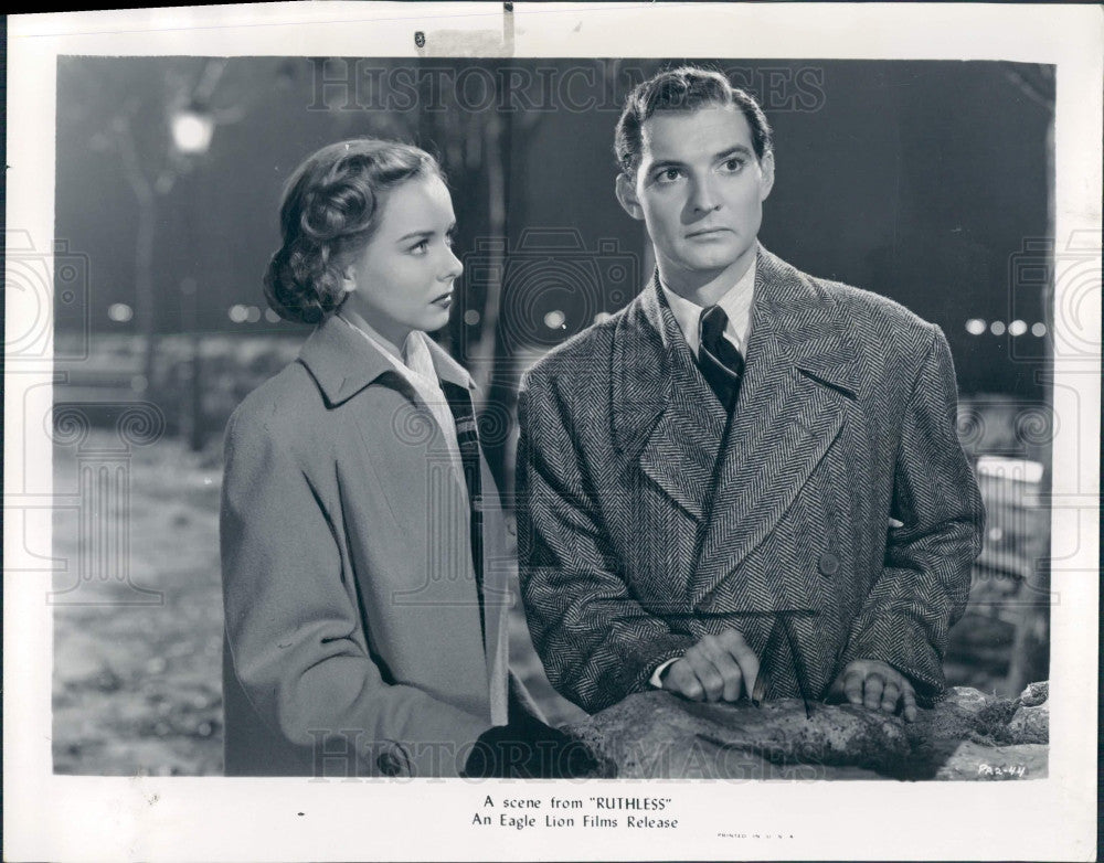 1948 Actors Diana Lynn &amp; Zachary Scott Press Photo - Historic Images