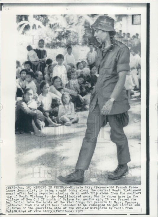 1967 French Freelance Journalist Michele Ray Photo - Historic Images