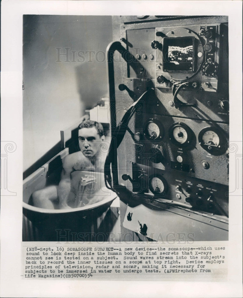 1954 Somascope Medical Device Press Photo - Historic Images