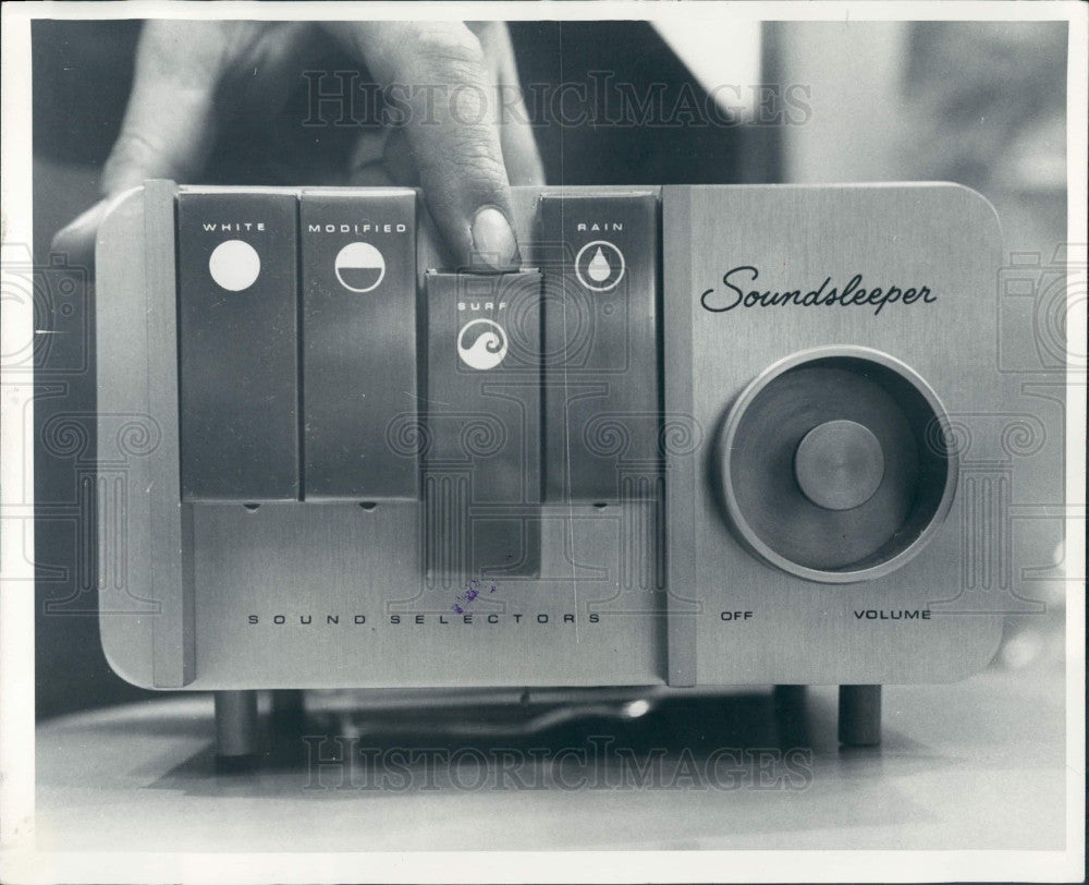 1962 Soundsleeper Sound Device Press Photo - Historic Images