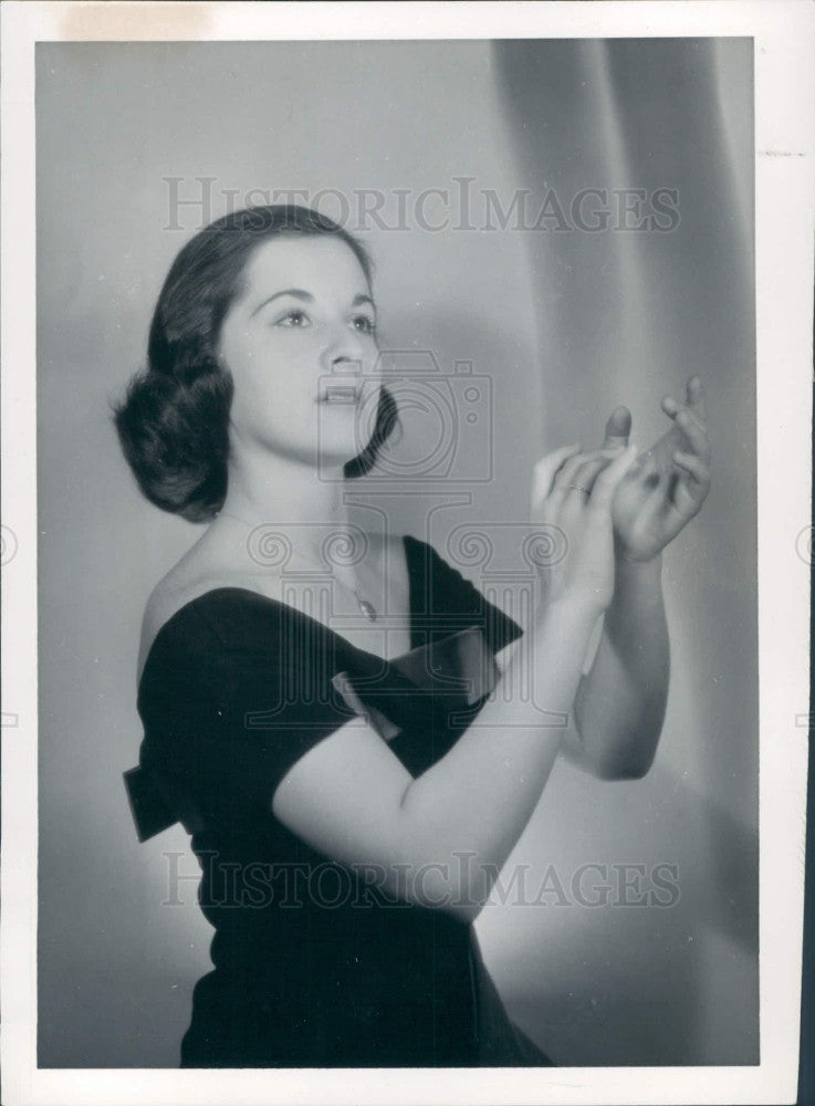 1956 Detroit Soprano Jane Purdy Press Photo - Historic Images