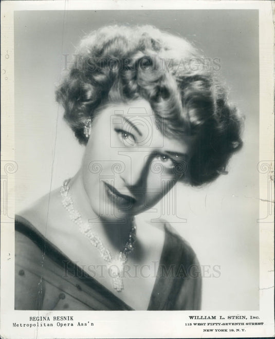 1949 Actress/Singer Regina Resnik Press Photo - Historic Images