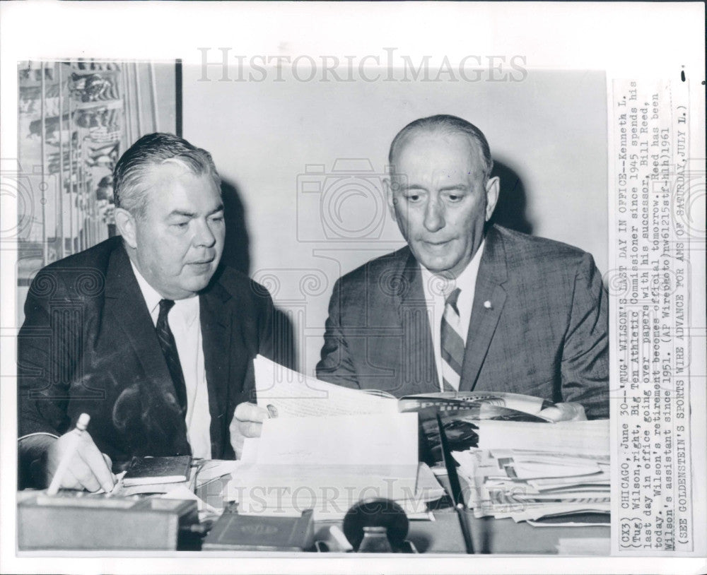 1961 Big Ten Commissioners Reed &amp; Wilson Press Photo - Historic Images