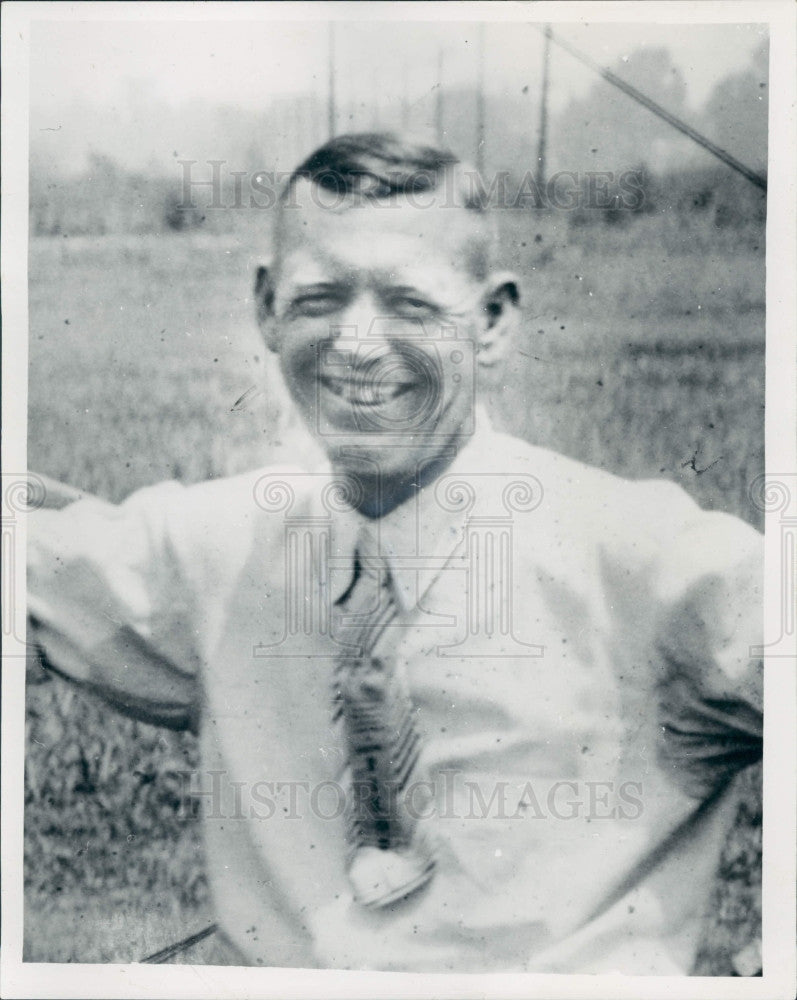 1936 Stunt Flyer CW Whittenbeck Press Photo - Historic Images