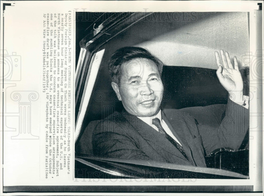 1973 N Vietnam Deputy FM Nguyen Co Thach Press Photo - Historic Images