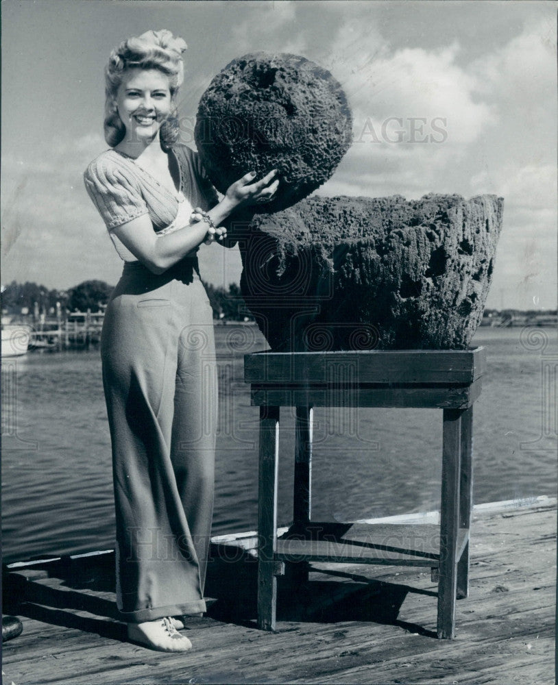 1941 World&#39;s Largest Sponge Press Photo - Historic Images