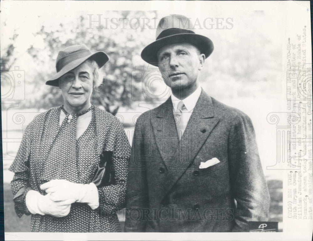 1936 Ruth Bryan Owen 1st Female Ambassador Press Photo - Historic Images