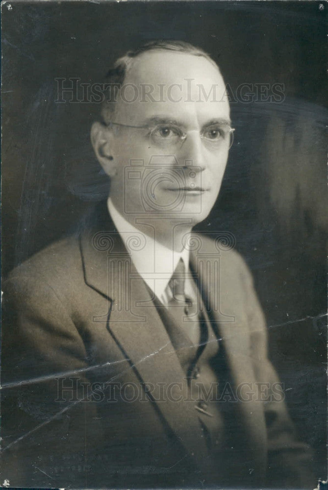 1937 Detroit Pastor Dr Herbert Rhodes Press Photo - Historic Images