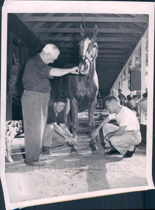 1953 Horse Trainer Robert Roberts Press Photo - Historic Images
