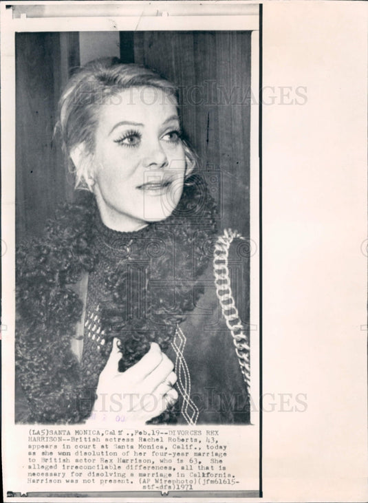 1971 Actress Rachel Roberts Press Photo - Historic Images