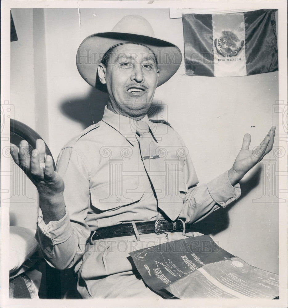 1956 Texas Governor Rodriguez Hinojosa Press Photo - Historic Images