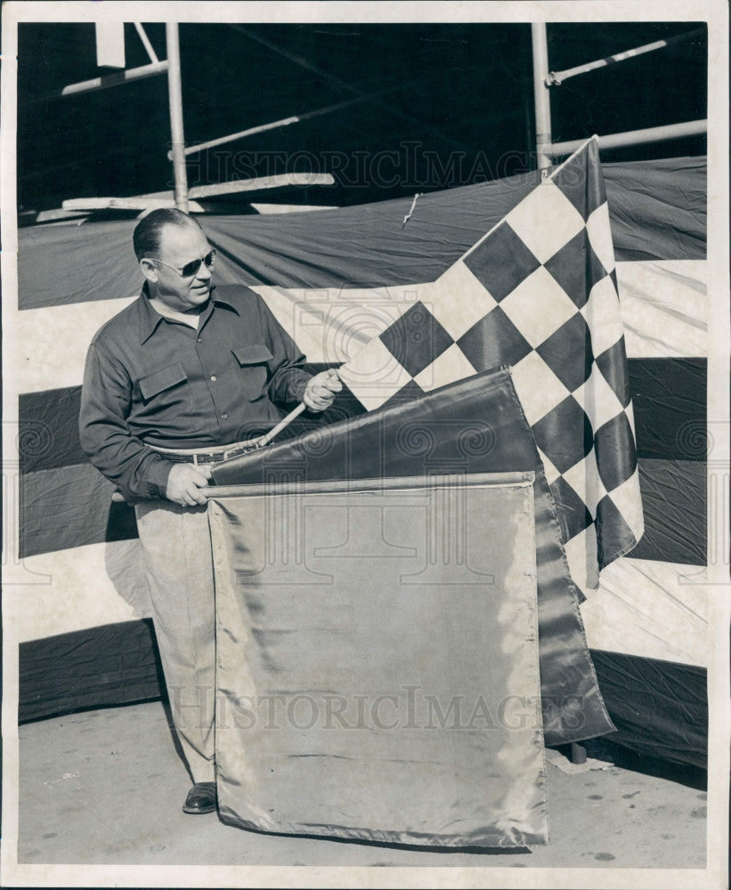 1950 Detroit Jack Roehl Soap Box Derby Starter Photo - Historic Images