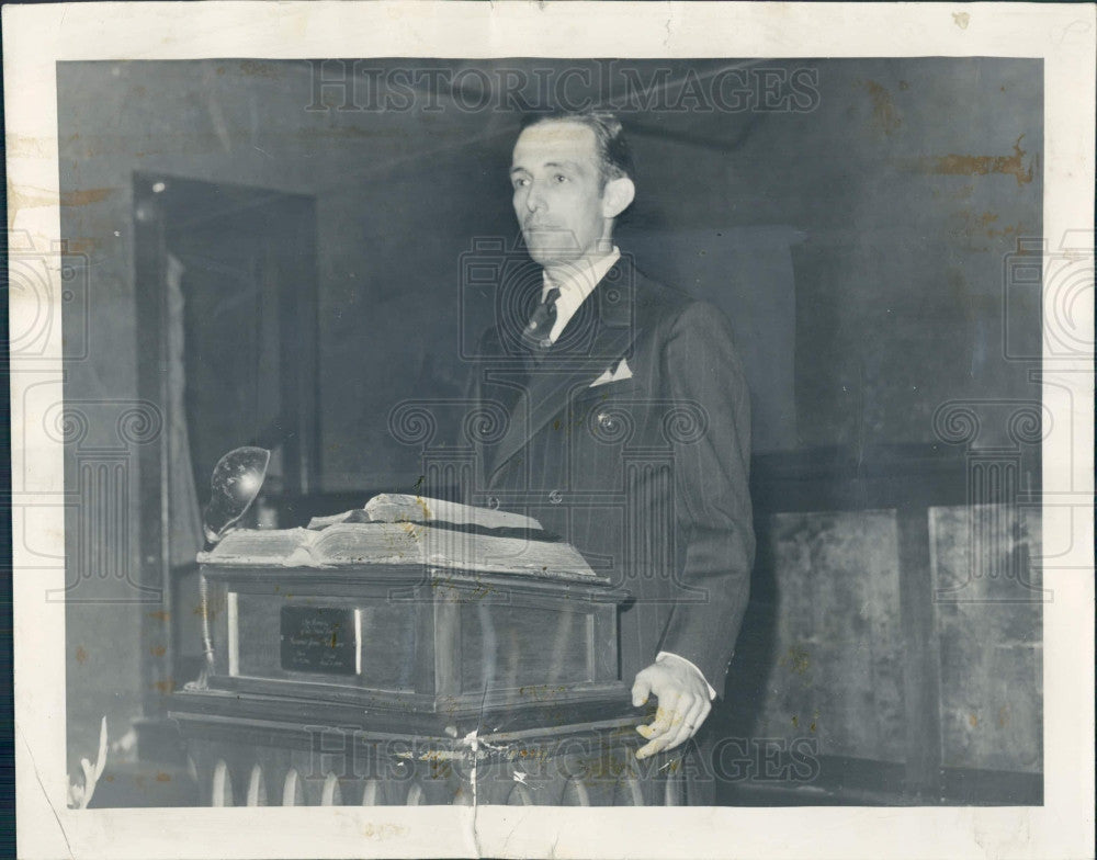 1939 Detroit Min. Rev William Standridge Press Photo - Historic Images